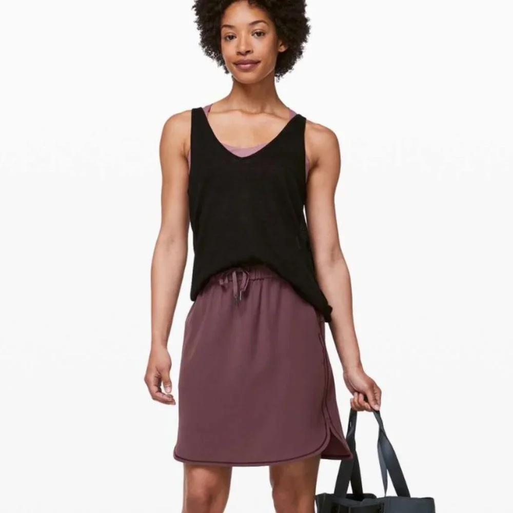 Lululemon On The Fly Skirt *Woven Cherry Cola 2